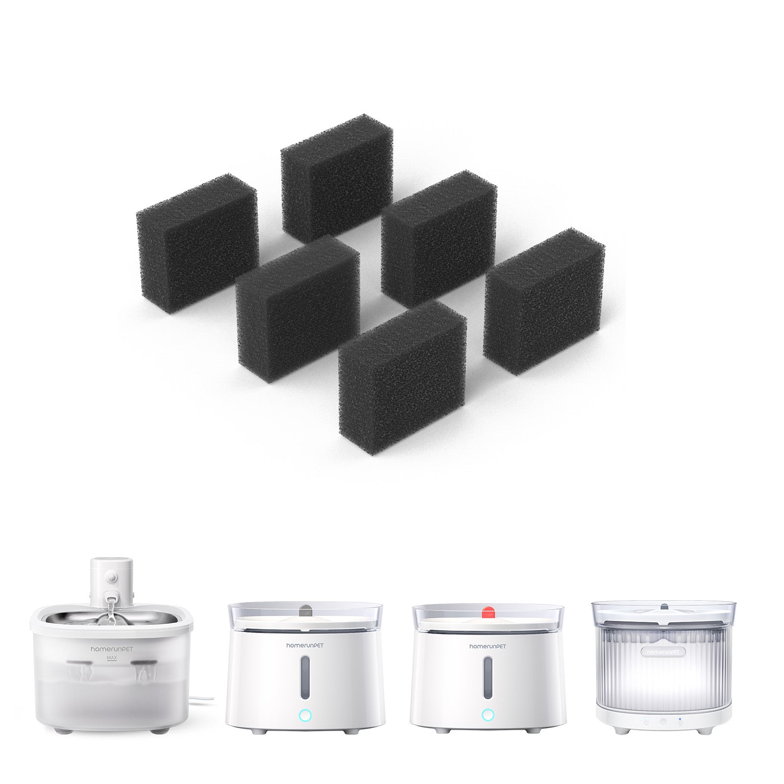 Replacement Sponge For BF25M/WF20/CF20/BF10 Pet Fountain (6pcs)