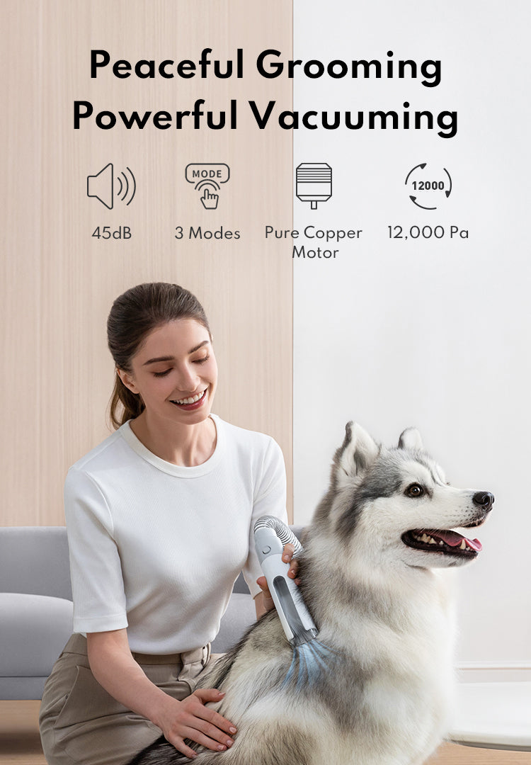 Homerunpet Pet Grooming Kit & Dog Hair Vacuum