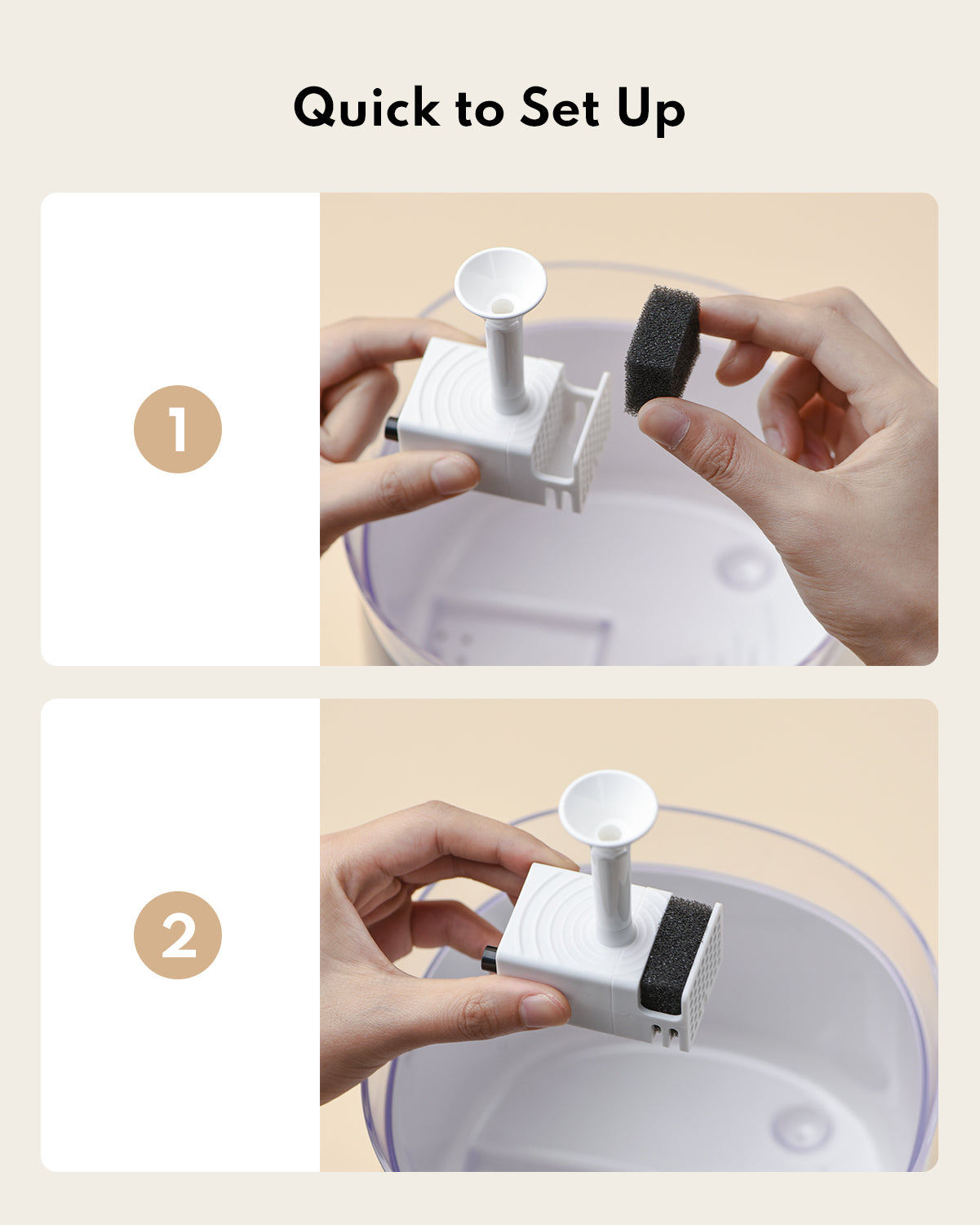 Replacement Sponge For BF25M/WF20/CF20/BF10 Pet Fountain (6pcs)