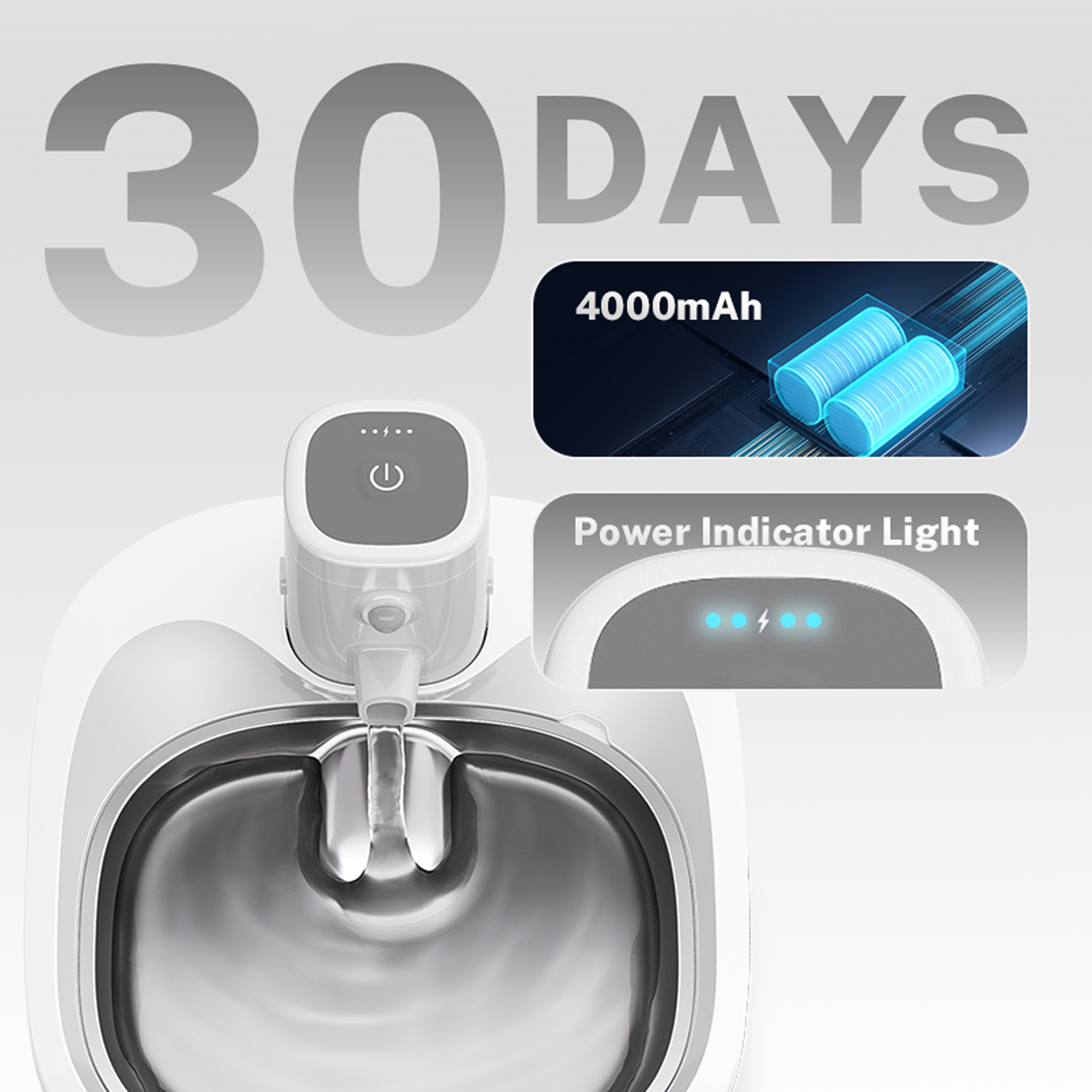 Wireless Stainless Steel Pet Water Fountain BF25M