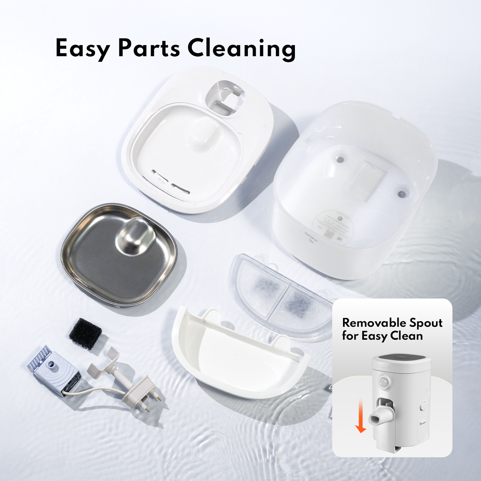 Wireless Stainless Steel Pet Water Fountain BF25M