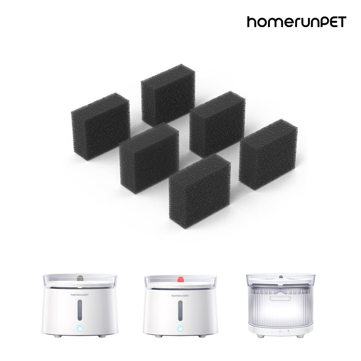 3 Tampons Filtrants En éponge Pour Pompe De Fontaine - Compatibles Sunsun, VIVOHOME Et Autres !
