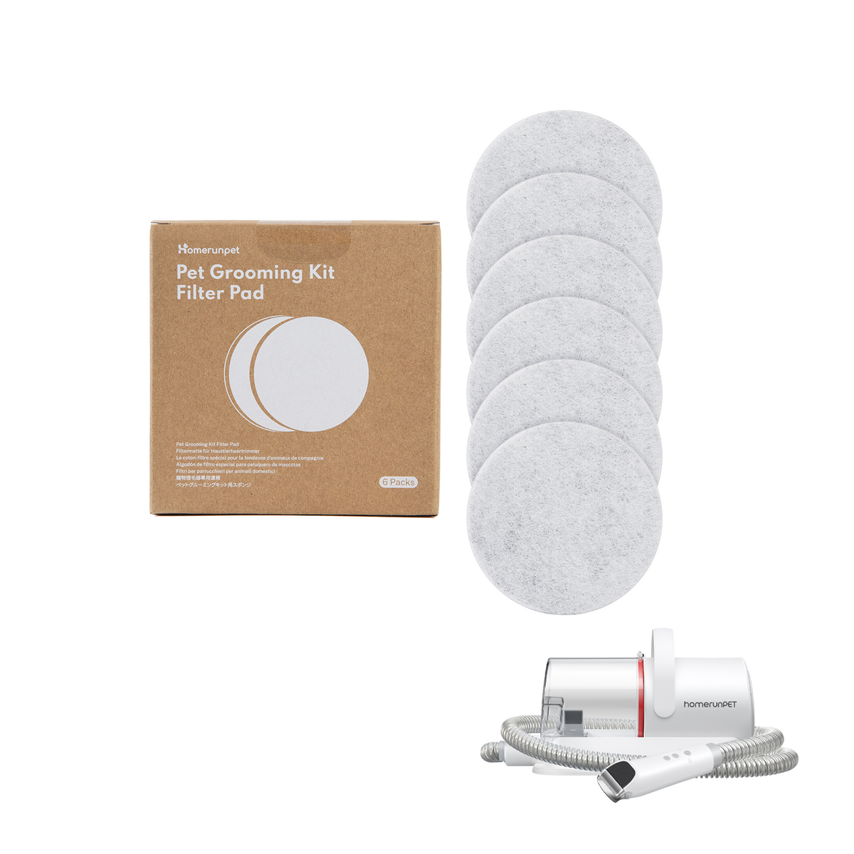 Replacement Filter Pad (6Pcs) for Pet Grooming Kit HC15 Replacement Filter Pad (6Pcs) for Pet Grooming Kit HC15
