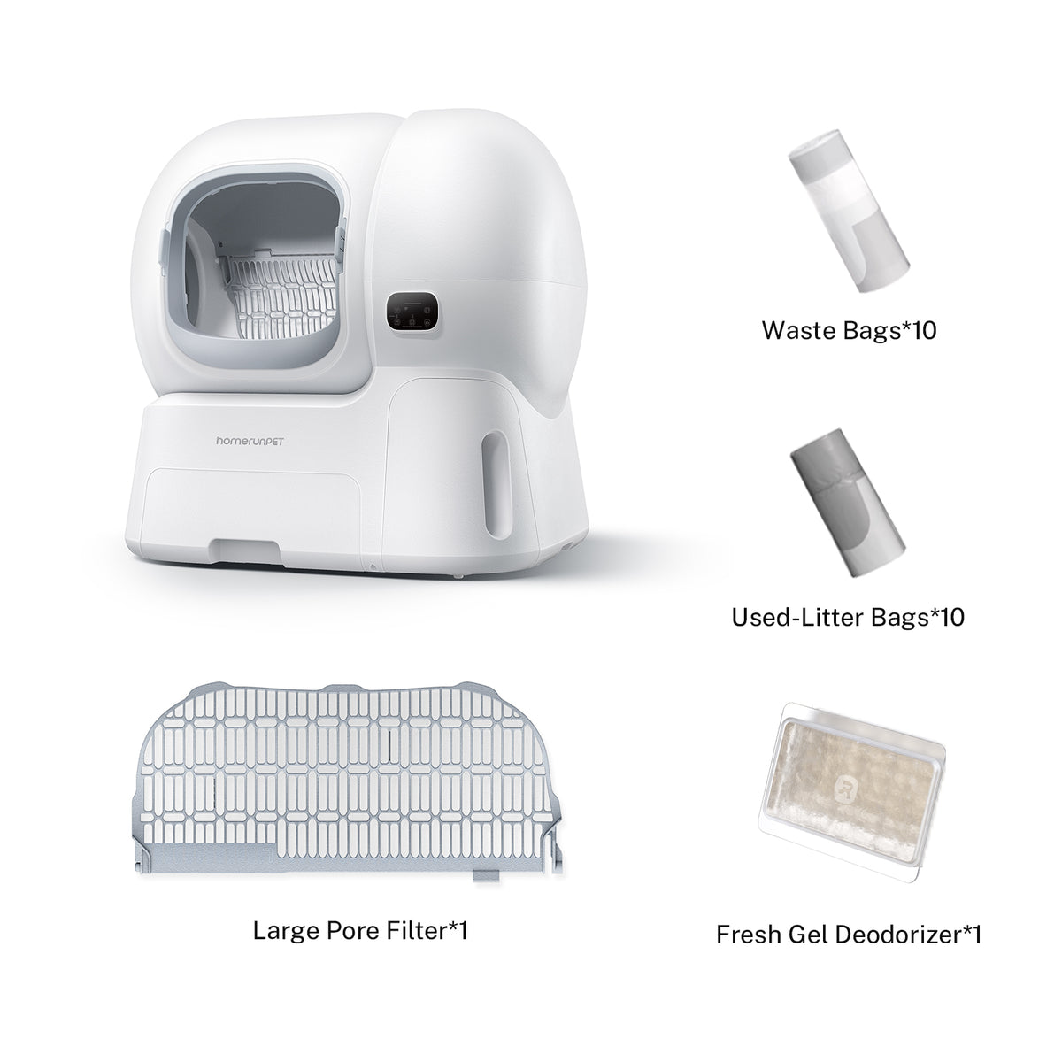 homerunPET - The World's Biggest Self-Cleaning Litter Box CS106 - Long Lasting Self Cleaning Litter Box For Large Households