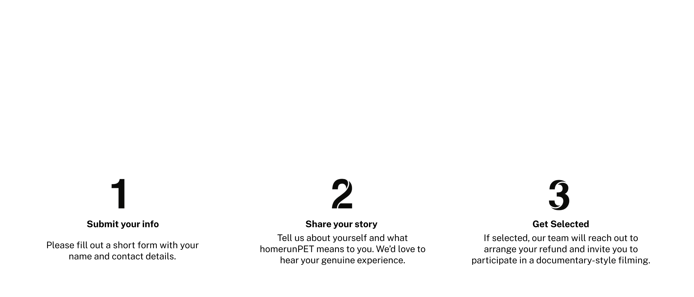 <p>Tell your homerunPET Story</p>