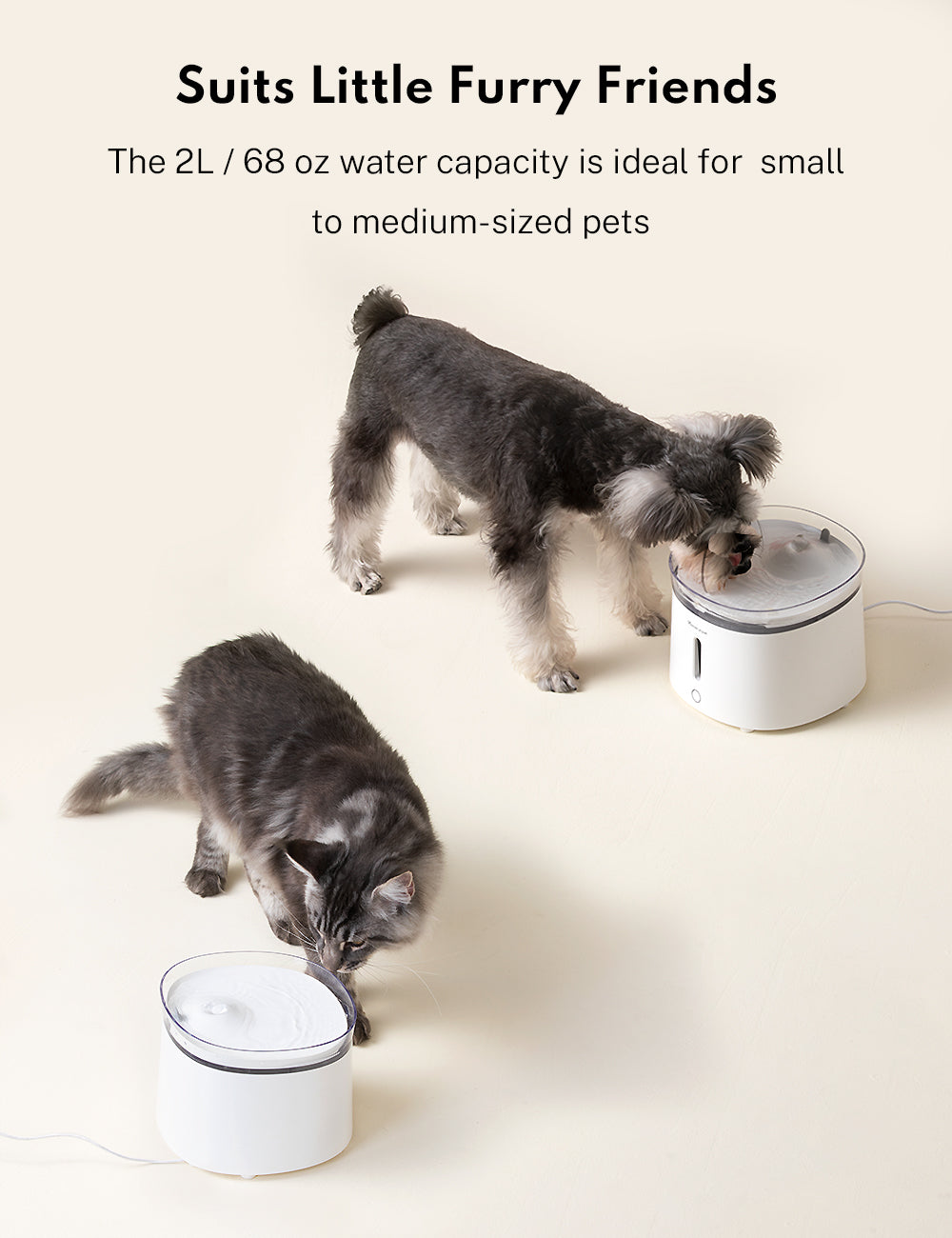 Pet Water Fountain with Wireless Pump